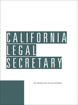 cover image of California Legal Secretary